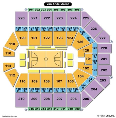 van andel seating view|detailed van andel seating chart.